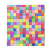 Farbige Farben in den Graph Paper Squares Notizblock (Vorderseite)