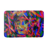 Farbige, farbige Quadrate mit "falschen Pinselstri Badematte (Vorderseite)