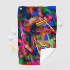 Farbige, farbige Quadrate mit "falschen Pinselstri Golfhandtuch