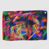 Farbige, farbige Quadrate mit "falschen Pinselstri Golfhandtuch (Horizontal)