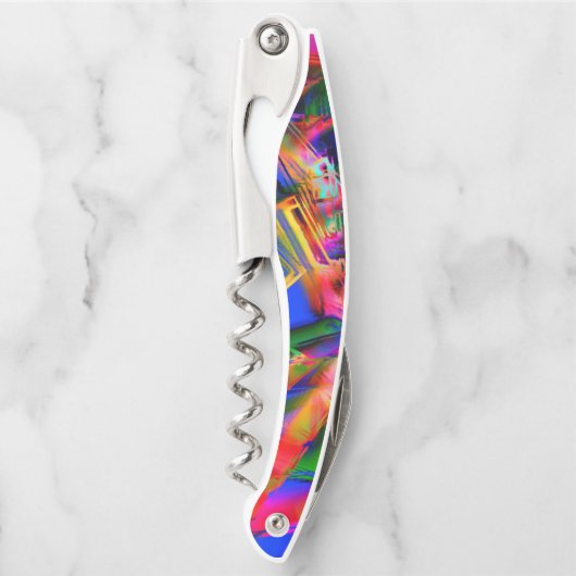 Farbige, farbige Quadrate mit "falschen Pinselstri Kellnermesser (Vorderseite)