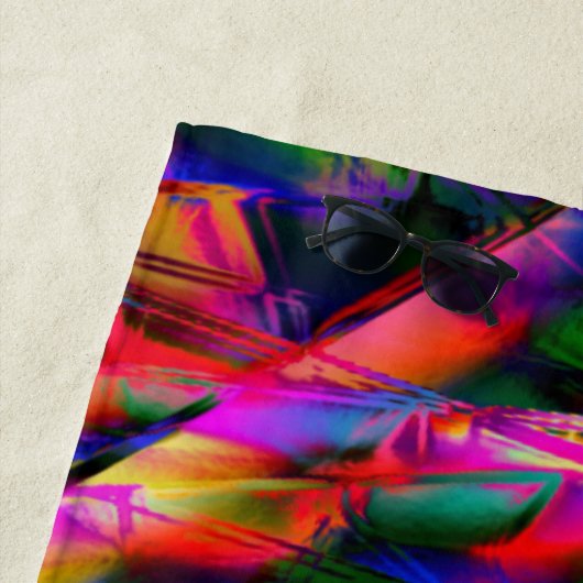 Farbige, farbige Quadrate mit "falschen Pinselstri Strandtuch (Beispiel)