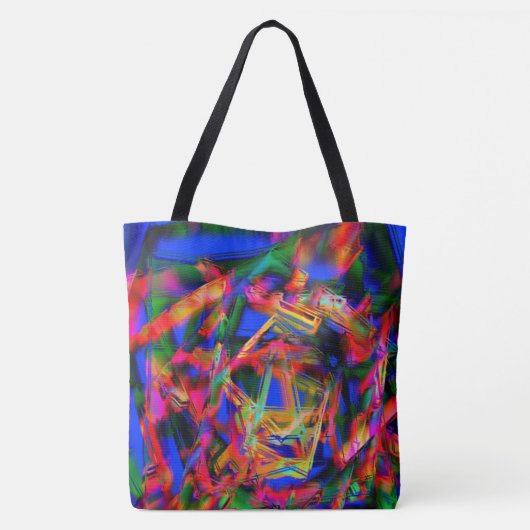 Farbige, farbige Quadrate mit "falschen Pinselstri Tasche (Rückseite)