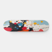 Farbige Farbklecks-Tropfen-Abstrakt-Design Skateboard (Horizontal)