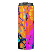 Farbige Farbklotzen Abstrakt, Name und Monogramm Thermosbecher (Rückseite)