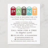 Farbige Farbknöpfe, Maler und Dekorator Flyer (Vorne)