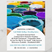 Farbige Farbknöpfe, Maler und Dekorator Flyer (Vorne)