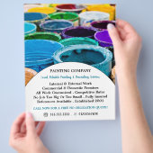 Farbige Farbknöpfe, Maler und Dekorator Flyer (Hand)