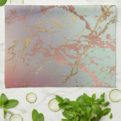 Farbige Farbmischung Abstrakte Aquarellfarbe Geschirrtuch (Gefaltet)