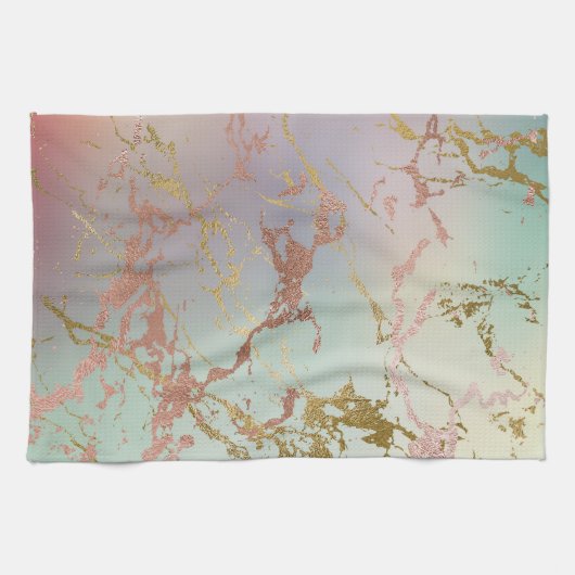 Farbige Farbmischung Abstrakte Aquarellfarbe Geschirrtuch (Horizontal)