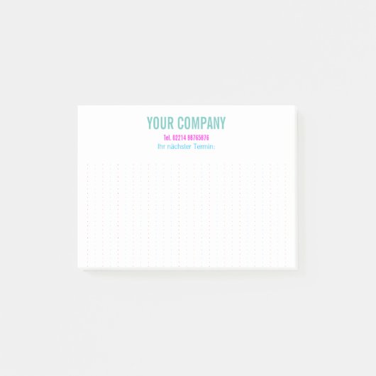 Farbige Farbnotizen des Schattennamens Post-it Klebezettel (Vorderseite)