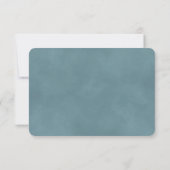 Farbige Farbpalette Blau, Grau, Beige RSVP Karte (Rückseite)