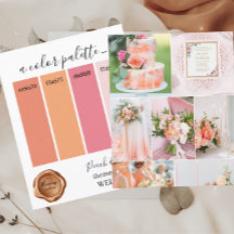 Farbige Farbpalette für Peach und Blush Wedelfarbe