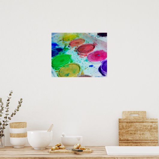 Farbige Farbpalette Poster (Küche)