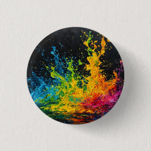 Farbige Farbspritzer Button