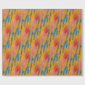 Farbige Farbspritzer Geschenkpapier (Flach)