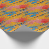 Farbige Farbspritzer Geschenkpapier (Ecke)