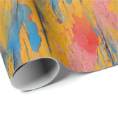 Farbige Farbspritzer Geschenkpapier (Rolleneckpunkt)
