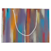 Farbige Farbstreifen Große Geschenktüte (Rückseite)