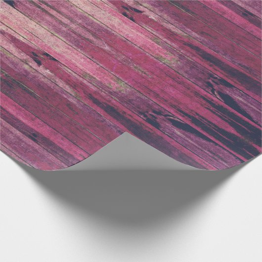 Farbige Farbtöne aus rustikalem Holz Geschenkpapier (Ecke)
