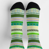 Farbige Farbtöne, grafische Streifen Socken (Oben)