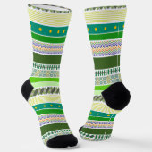 Farbige Farbtöne, grafische Streifen Socken (Gewinkelt)