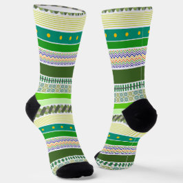 Farbige Farbtöne, grafische Streifen Socken