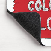 Farbige Farbtöne Rotes Willkommensschild Mousepad (Ecke)