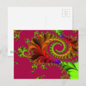 Farbige Feathery-Fraktal-Wirbel Postkarte (Vorne/Hinten)