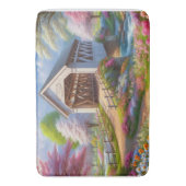 Farbige Feder/blumenüberdachte Brücke & Fluss Badematte (Vorderseite Vertikal)