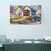 Farbige Feder/blumenüberdachte Brücke & Fluss Banner (Messeveranstaltung)