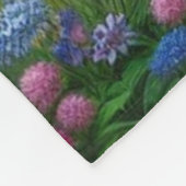 Farbige Feder/blumenüberdachte Brücke & Fluss Fleecedecke (Ecke)