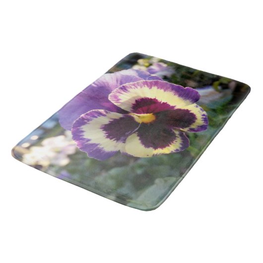 farbige Feder Pansy Badematte (Schrägansicht)