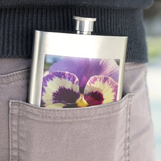 farbige Feder Pansy Flachmann (Beispiel)