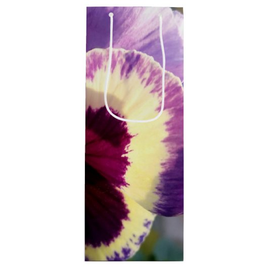 farbige Feder Pansy Geschenktüte Für Weinflaschen (Vorderseite)