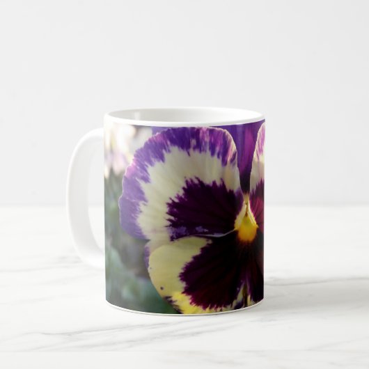 farbige Feder Pansy Kaffeetasse (Vorderseite Links)