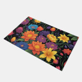 Farbige Federblumen-Gestaltung Fußmatte (Schrägansicht)