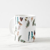 Farbige Federn Kaffeetasse (Vorderseite Links)