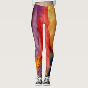 Farbige Federn Leggings