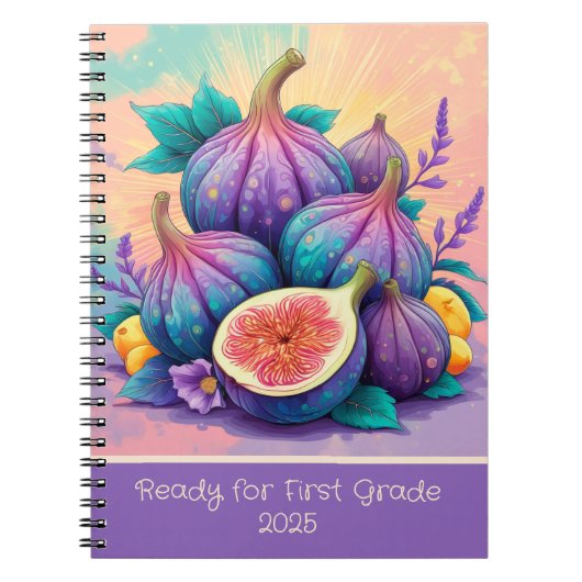 Farbige Feige für die 1. Klasse 2025 Notizblock (Vorderseite)