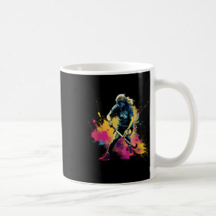 Farbige Feldhockey-Spielerin Mädchen Auf Frauenfel Kaffeetasse