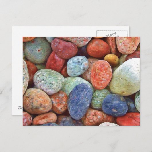 Farbige Felsen Postkarte (Vorne/Hinten)