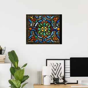 Farbige Fensterdesign Poster