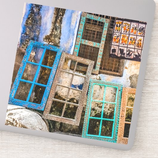 Farbige Fensterrahmen Aufkleber (Detail)