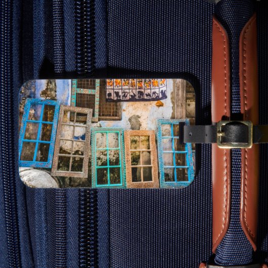 Farbige Fensterrahmen Gepäckanhänger (Vorderseite Insitu 4)