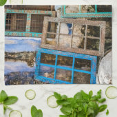 Farbige Fensterrahmen Geschirrtuch (Gefaltet)