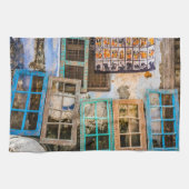 Farbige Fensterrahmen Geschirrtuch (Horizontal)