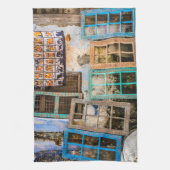 Farbige Fensterrahmen Geschirrtuch (Vertikal)