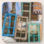 Farbige Fensterrahmen Getränkeuntersetzer (Vorderseite)