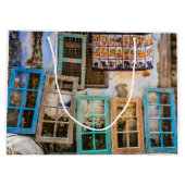 Farbige Fensterrahmen Große Geschenktüte (Rückseite)
